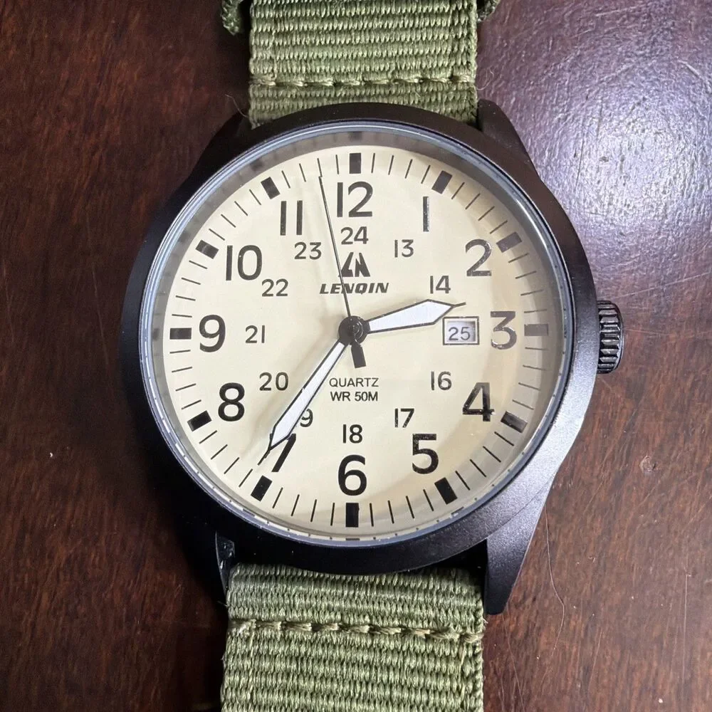 Mens Nylon Military Sport Quartz Watch Waterproof Army Casual Wristwatch Unisex